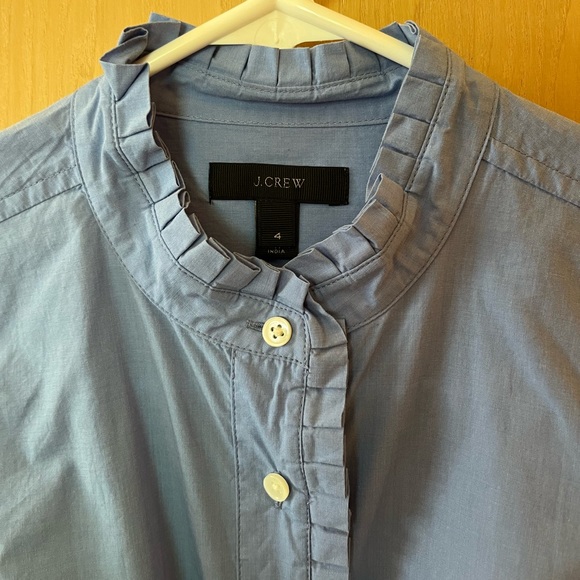 J.Crew Ruffled Button Down Poplin Shirt - Picture 5 of 7